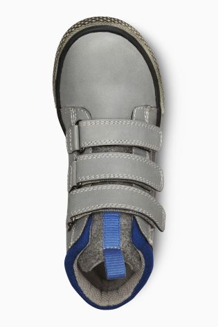 Grey Triple Strap Cleat Boots (Older Boys)